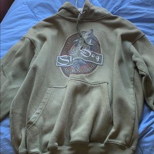 Green Alaska sweatshirt from Skagway